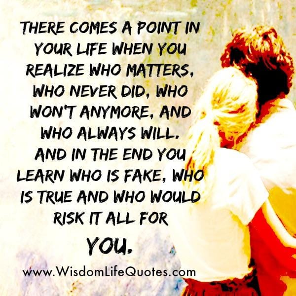 In the end you would know who's Fake & True