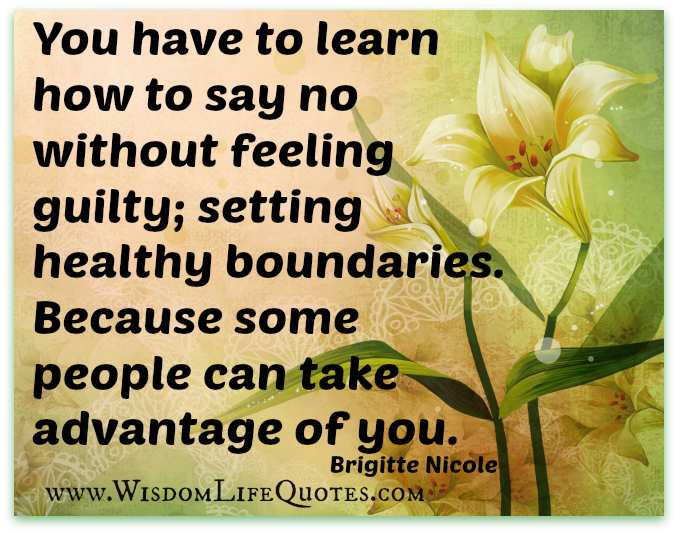 Learn how to say 'NO'