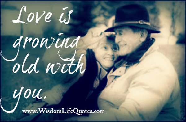 Love is growing old with you