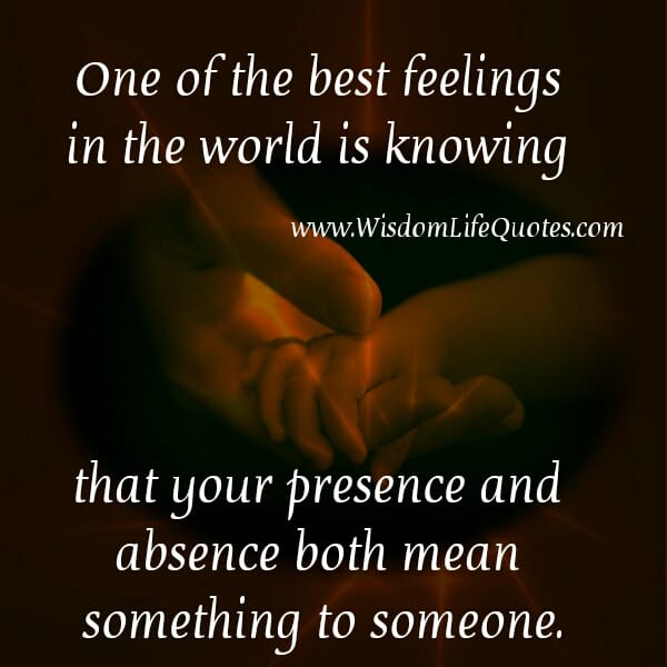 One of the Best Feelings