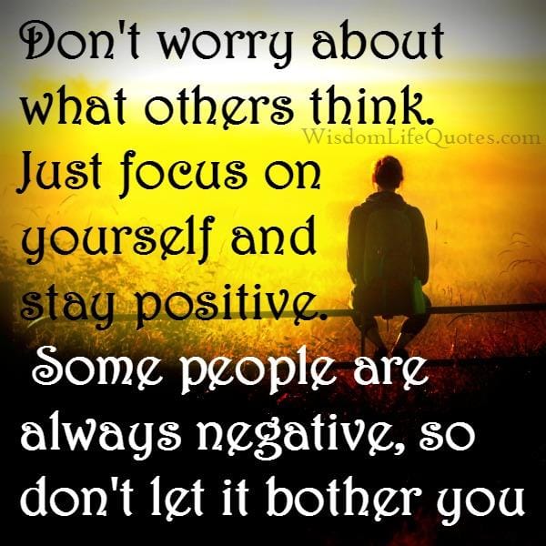 Some people are always negative around you