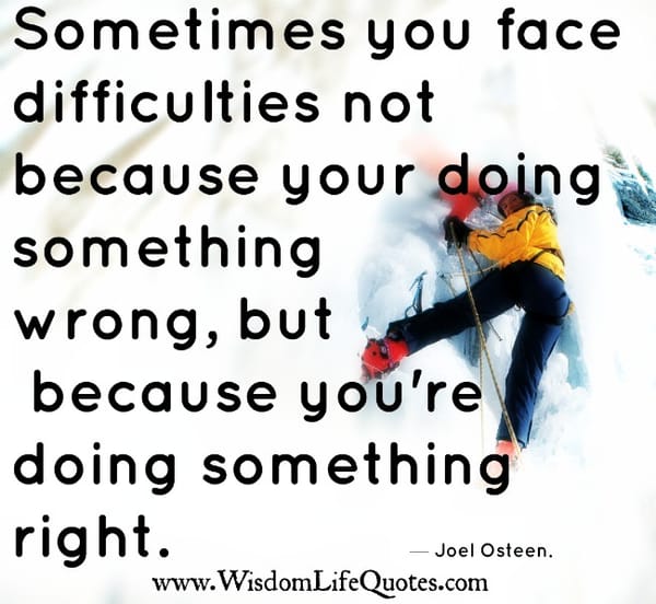 When you do something right