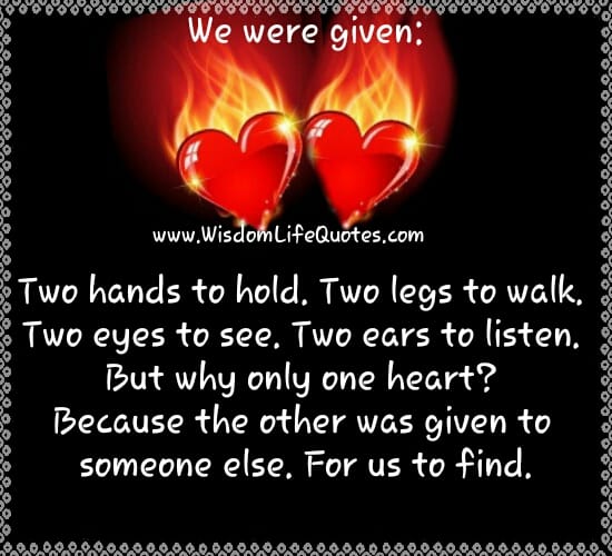 Why we have only one Heart?