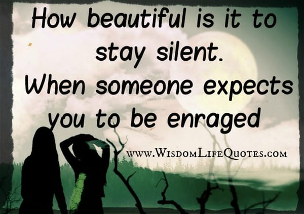 How beautiful it is to stay silent?