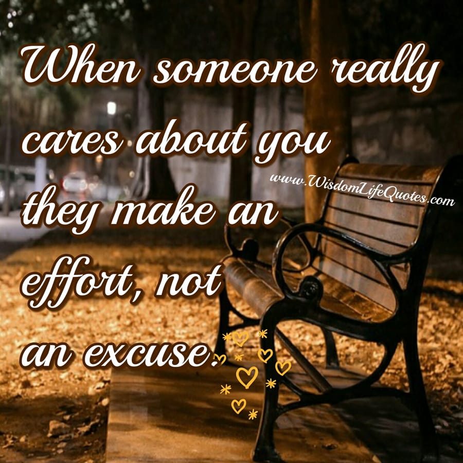 When someone really cares