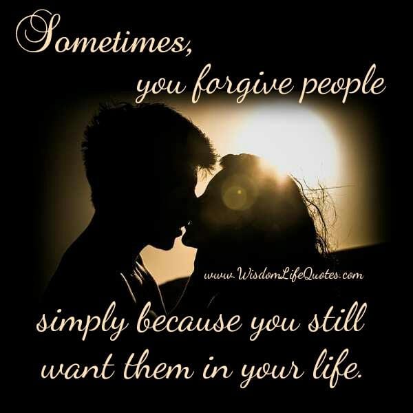 When you want someone in your life