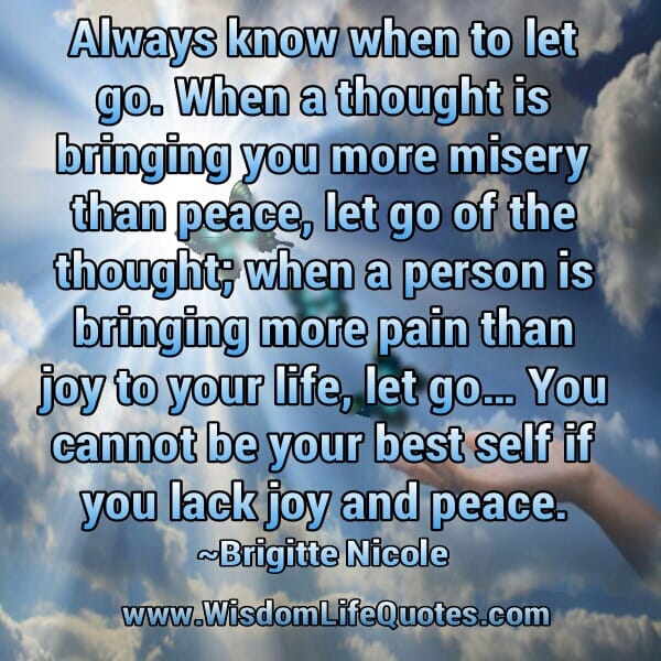 You cannot be your best self if you lack joy and peace