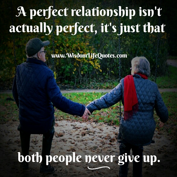 A perfect relationship isn’t actually perfect