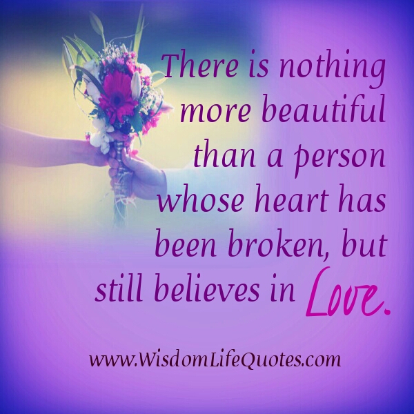 A person still believes in love