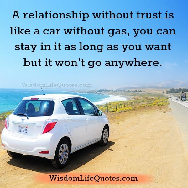 A relationship without trust