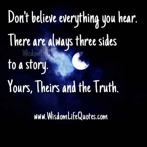 Don’t believe everything you hear