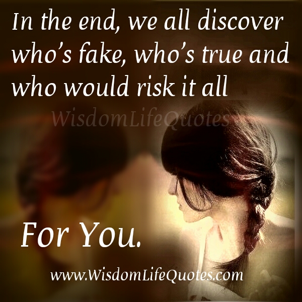 In the end, we all discover who's Fake