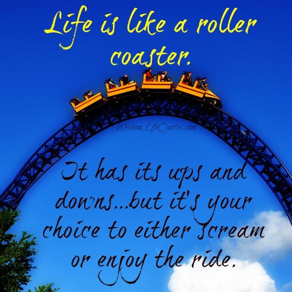 Life is like a roller coaster