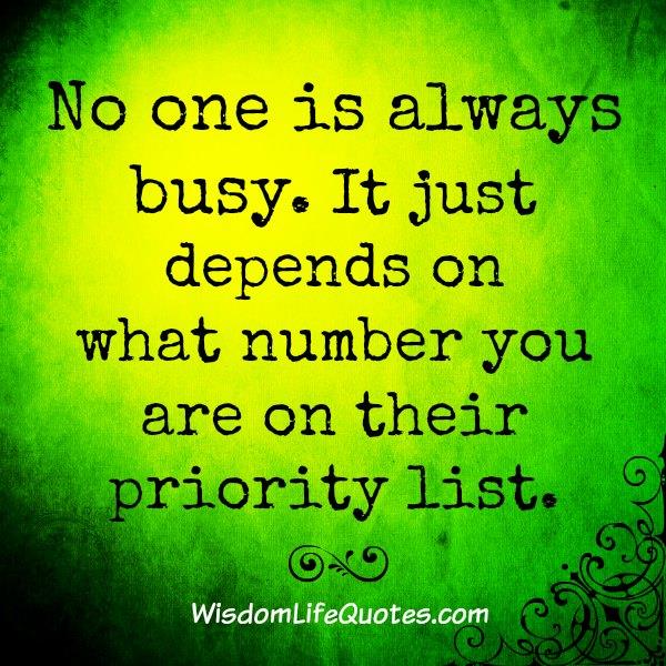 No one is always busy