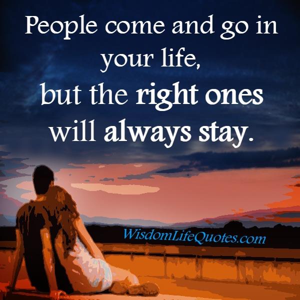 People come & go in your life