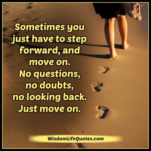 Sometimes you have to move on