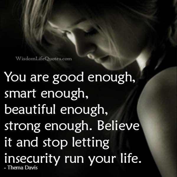 Stop letting insecurity run your life