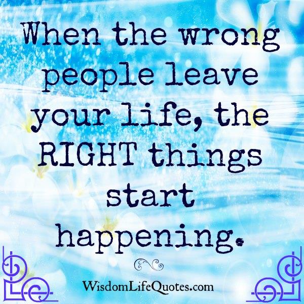When the right things starts happening in your life