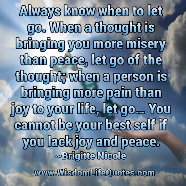 You cannot be your best self if you lack joy and peace