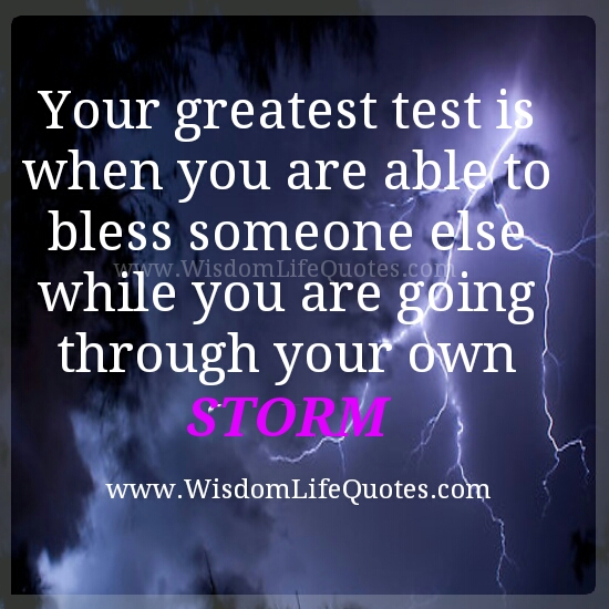 Your Greatest test