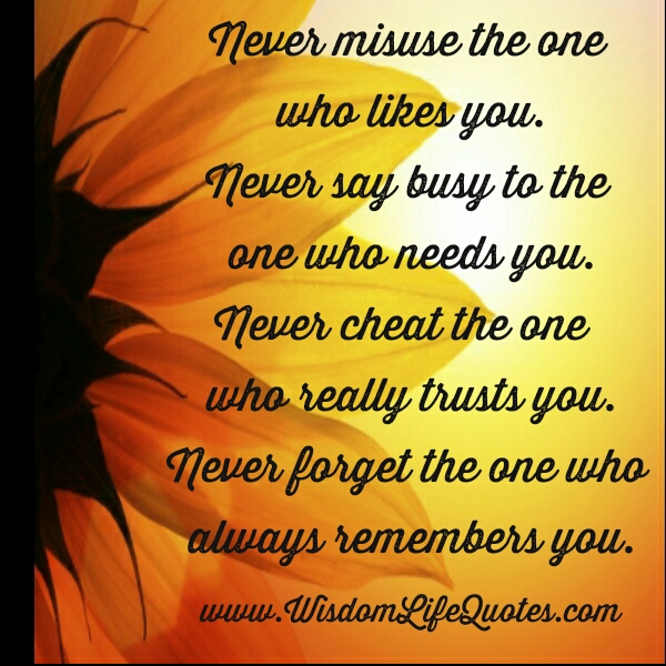 Never Cheat the one who Trusts you